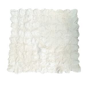 Cuddle Dreams 100% Australian Wool Throw Blanket Quilted 60" x 58" Off White